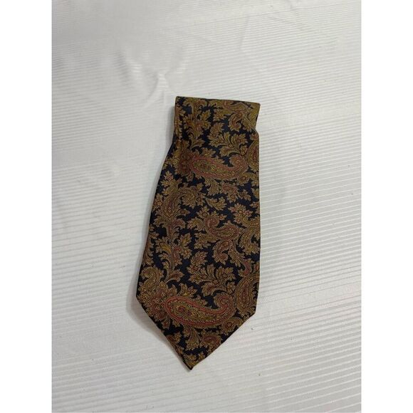 Valentino Brown Silk Tie Necktie - Picture 1 of 6